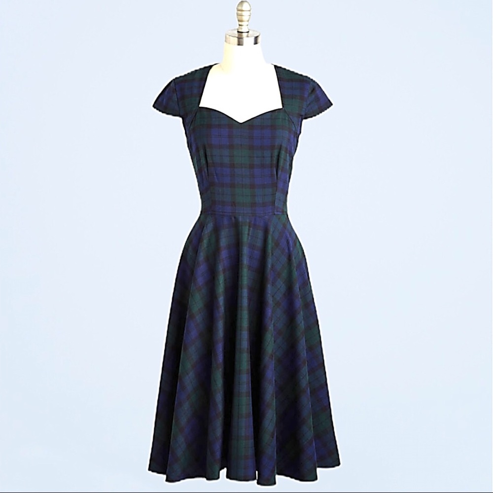 Modcloth Hell Bunny Dean's List Plaid Diva Dress